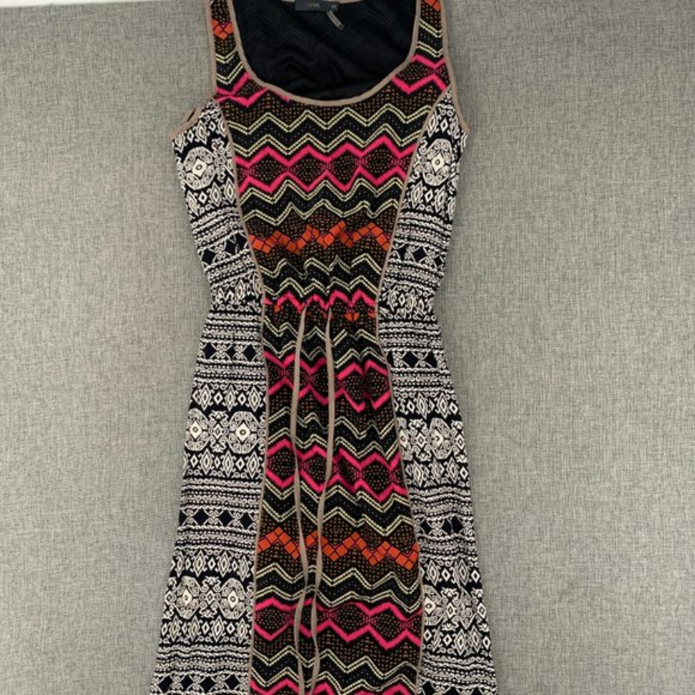 Women's THML beautiful Long Maxi Dress‎ Figure Flattering XS Black White pink